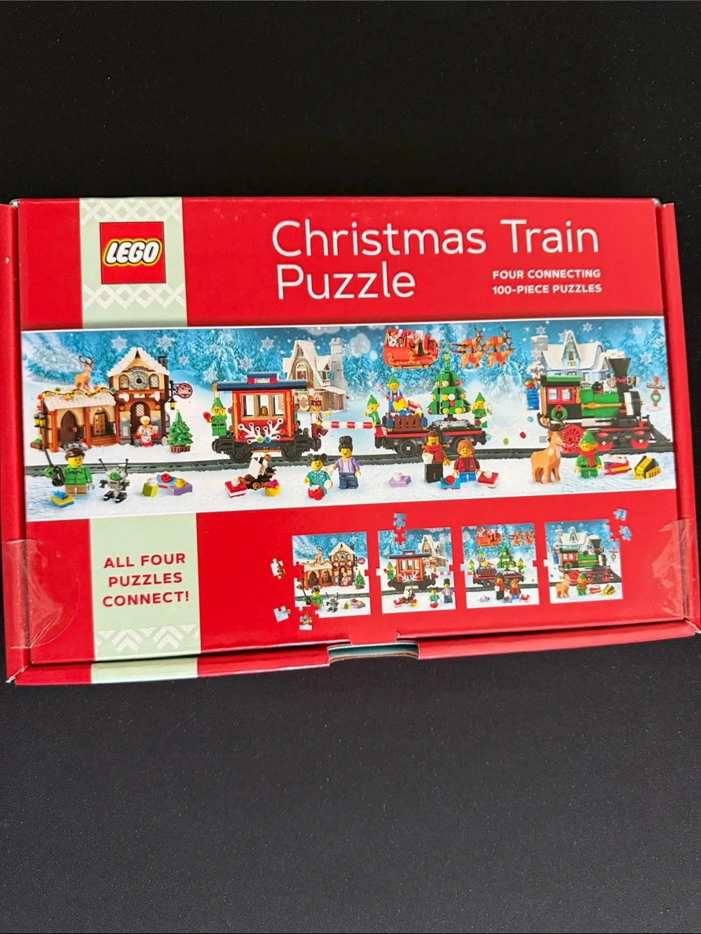 Lego Christmas Train Puzzle - Red, Green, White